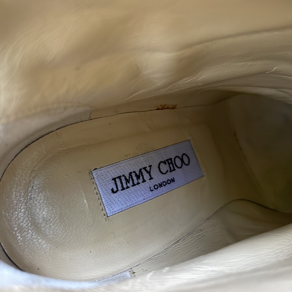 Bronze Jimmy Choo watersnake skin/leather boots in original box - Picture 12 of 16